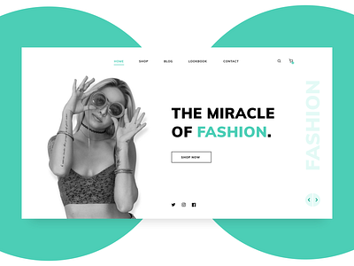 Miracle Fashion cover design design landing page ui ux web website