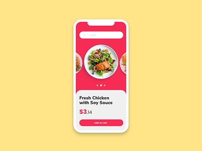 Fresh food app order concept