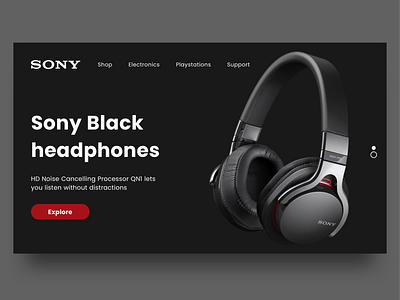 Headphone eCommerce website concept branding clean color cover design design minimal ui ux web web desgin