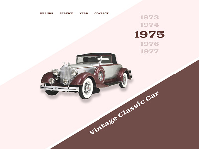 Vintage Classic Car app branding clean color cover design design ecommerce flat icon illustration landing page minimal typography ui ux vector web website