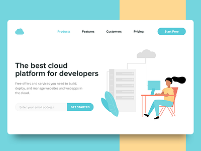 Cloud Startup Concept