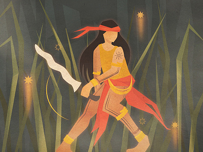 Warrior Princess Urduja ancient character design folklore geometric illustration lore philippines texture urduja warrior