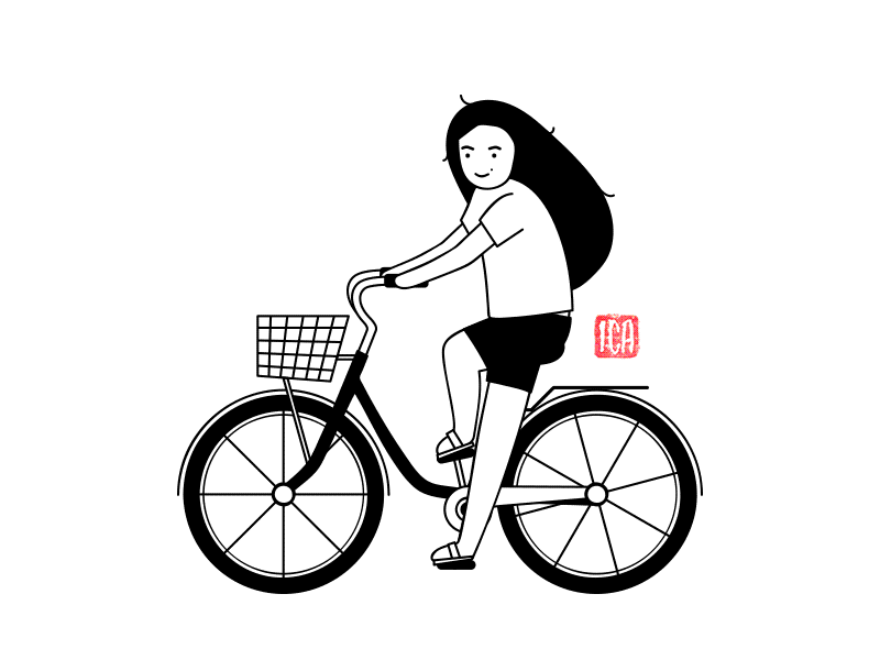 Bike animation bicycle bike clean design frame by frame icon iconography illustration line art minimal minimalist