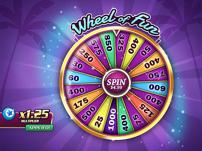 Wheel Of Fortune - Online Casino app casino colorful design gambling game las vegas mobile slots spin ui win