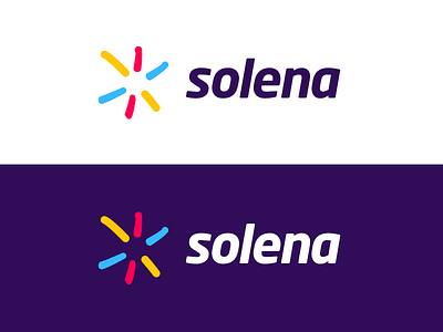 Solena logo bold bold font creative branding dynamic fashion flat clean branding minimal abstract minimal branding red yellow blue solena star sun trendy typography