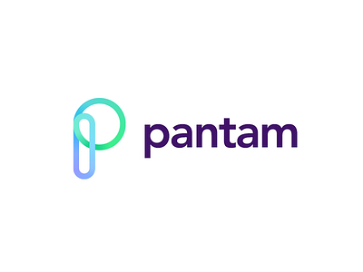 Pantam Logo creative branding dynamic style high tec hi tec identity infinite loop initial logotype letter p lettering technology line infinite monogram logotype pharmaceutical minimal clean typography minimalistic symbol mark rebranding corporate simple abstract shape