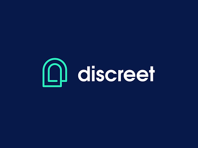 Discreet Logo abstract logo concept beautiful amazing inspiration bold design process clean identity mark icon symbol identity branding old retro style security safety company type typography