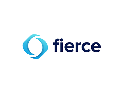 Fierce Logo blue bold brand circle clean corporate dynamic information mark solid symbol technology