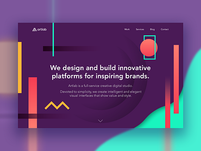 Artlab Studio - Landing Page by Baruch Nave on Dribbble