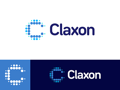Claxon Pharmaceuticals Logo abstract dot branding bold type typography c letter monogram mark symbol chemical labs science clean abstract geometric concept letter identity tech dotted halftone pattern icon mark