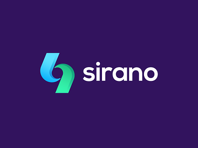 Sirano Logo clean bold elegant gradient mark creative minimal design free rides green blue colors symbol make money pricing