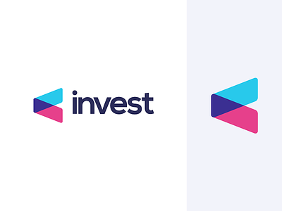 Invest Logo brand identity branding financial portal invest investing money business personal finance visual brand wallet symbol
