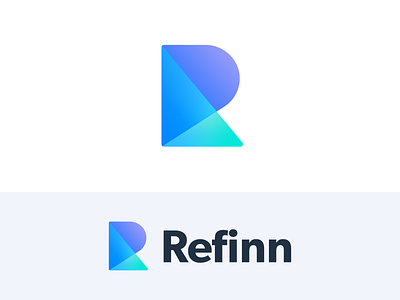 Refinn Logo brand identity branding mark creative idea design symbol finance fintech investing geometric shape minimal modern typography text monogram uniqu gradient color