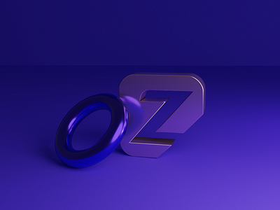 Zuzze 3D Logo 3d 3d art 3d modeling blender blender3d blendercycles brand design brand identity dailyui design logo logodesign metallic purple shader uiux