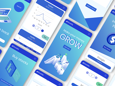 Stockify - Stock exchange isometric UI