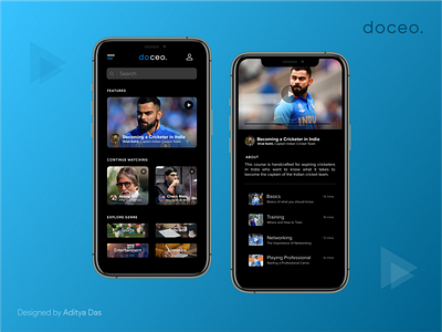 Doceo Concept app app design dark mode dark ui design figma iphone mobile ui ux