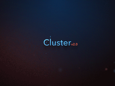 Cluster v2.0 Presentation Title [gif] 2d animation 2d illustration after effects anidays flat design parametric animation script for after effects