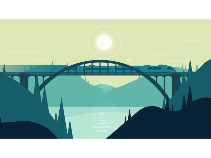Evening Train [gif] by Tony Pinkevych for Untime Studio on Dribbble