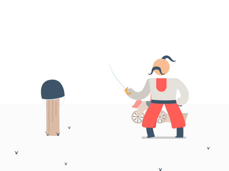 Cossack Training [gif] 2d after effects animation character cossack cossacks adventures gif illustration loop
