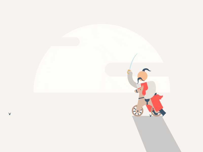 Test drive [gif] 2d after effects animation character cossacks advantures gif illustration loop