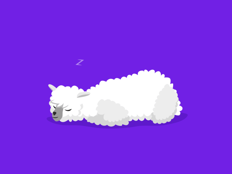 Sleeping Lama by Tony Pinkevych for Untime Studio on Dribbble