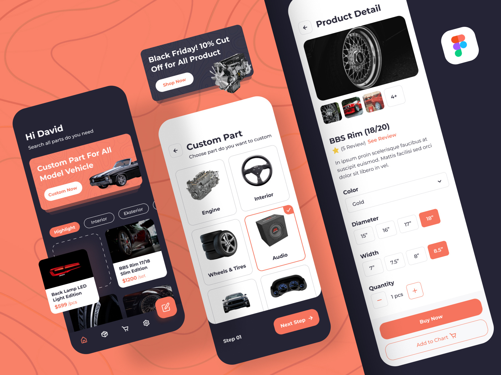 Custom Parts Autommotive App by Dicky Indrayan on Dribbble