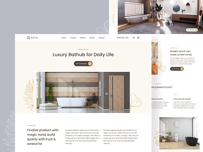 #Exploration-Bathub Website bathroom bathtub branding clean ecommerce exploration figma fresh landing page luxury ui uiux website