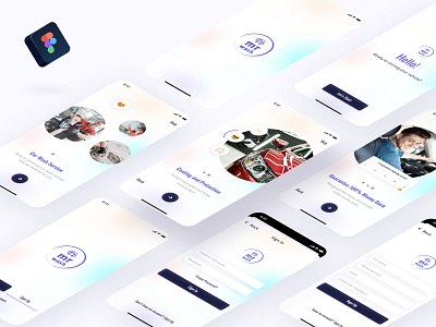 Car Wash and Protection App || Onboarding Section Mr Wash apps car car wash clean figma fresh ios ios 14 iphone 11 onboarding product design project ui uidesign uiux ux walthrough
