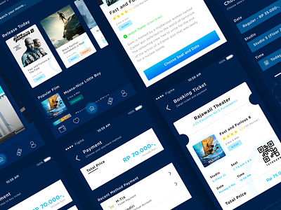 Cinema App app clean concept design flow ios movie project seat ticket ui ux