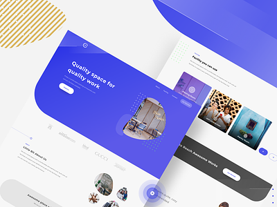 Exploration || Workingspc Landing Page abstract colors app awesome blue clean exploration figma landing page ui ui ux ux website working space