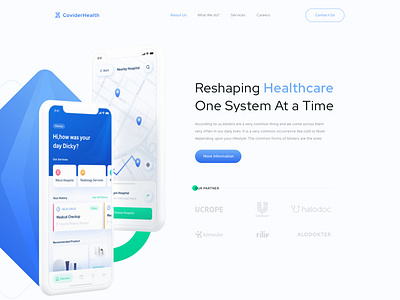 Redesign Concept - CoviderHealth Website by Dicky Indrayan for One Week ...