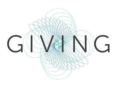 Giving blue generous generous giving give giving graph gray green line lines spirograph type typography