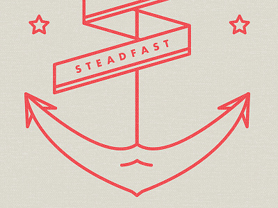 Steadfast Anchor anchor banner ben johnson line linear sailor star tattoo type
