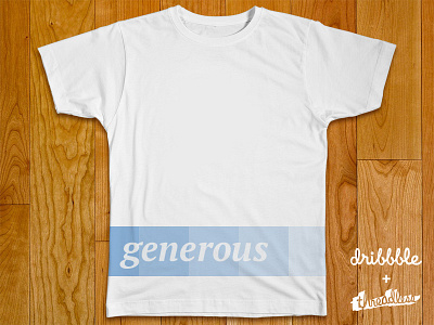 generous t-shirt design dribbble fade funding generous geometric italics t shirt threadless tshirt type typography