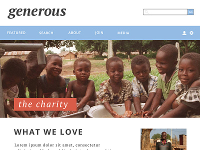 Generous Homepage