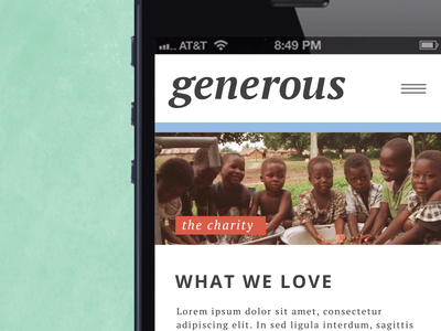 Generous Mobile charity design interface interface design iphone mobile mobile design ui