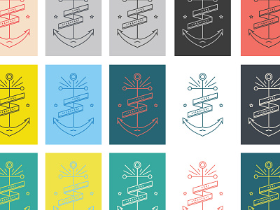 Color Combinations anchor colors combinations linear lines options star typographic verse