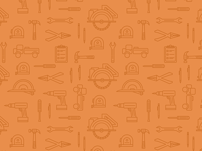 Maintenance Pattern ben johnson construction dribbble icon icons indatus lines maintenance orange pattern seamless tools