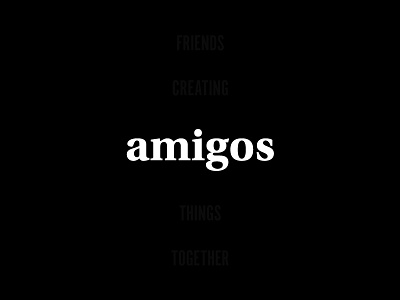 amigos amgios black brand creative design friends identity logo serif white