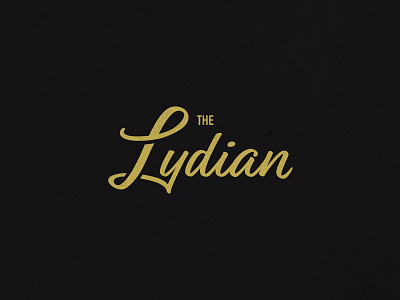 The Lydian black brand creative design gold identity logo logotype script