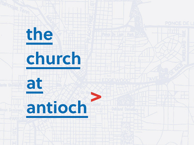 The Church At Anticoh arrow blue brand church city gray identity map mission sending series sermon