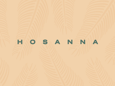 Hosanna branches christian easter green hosanna illustration palm tan type