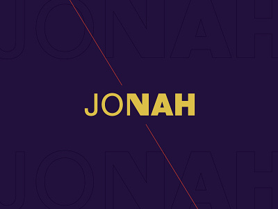 Jonah bible bold book church diagonal gold jonah line name red series type