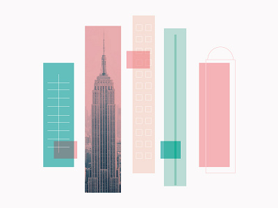 Cityscape abstract bright building church city color illustration minimal ministry series sermon