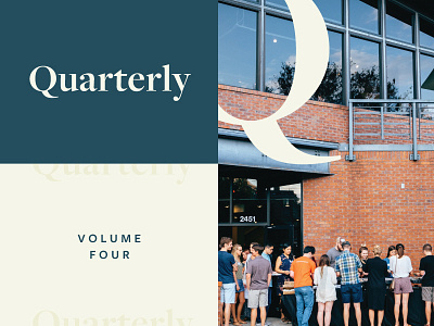 Quarterly layout magazine publication design serif type typography