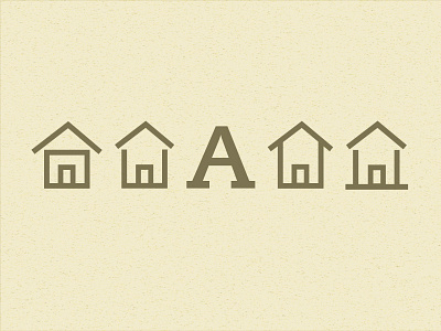 A House green home house serif typography yellow