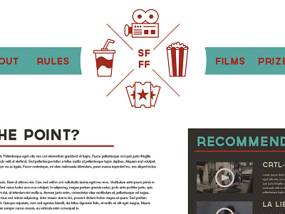 Short Film Fest film header icons movie website