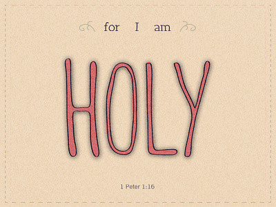 Holy bible drawn hand orange red type verse