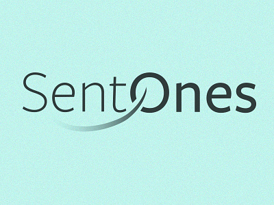 Sent Ones blue bold gradient light logo sent swish type typography