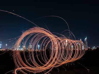 Long-exposure light-painting Photography